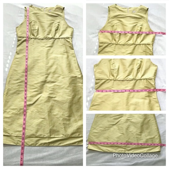 Gold Sleeveless Shift Dress by Jean Michel - Picture 8 of 8